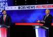 Democratic vice presidential nominee Minnesota Governor Tim Walz speaks during a debate with Republi