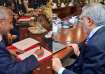 EAM S Jaishankar (L) at SCO Summit in Islamabad and Pakistani FM Ishaq Dar (R) 