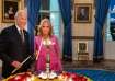 US President Joe Biden and his wife Jill Biden celebrate