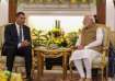 PM Modi with Jamaican Prime Minister Andrew Holness.