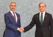 Pakistan PM Shehbaz Sharif with S Jaishankar in Islamabad