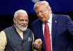 Former US President Donald Trump and PM Narendra Modi.