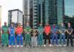 Captains of all the participating teams pose with the trophy of Hong Kong Sixes.