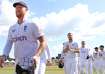 Ben Stokes leads his teammates.