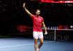 Rafael Nadal takes it all in after his final international