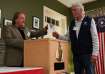 A man votes in the 2024 US presidential election on Election Day in Dixville Notch, New Hampshire, N