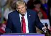 Republican presidential nominee former President Donald Trump speaks at a campaign rally 