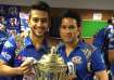 Unmukt Chand with Sachin Tendulkar.