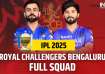 Royal Challengers Bengaluru full squad for IPL 2025