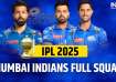 Mumbai Indians squad for IPL 2025.