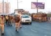 Massive traffic snarl at the Ghazipur border on the