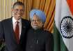 Former Prime Minister Manmohan Singh with the-then US