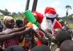 Santa brings food, joy to displaced children in Congo