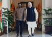 Sri Lankan President Anura Kumara Dissanayake with PM Modi at Hyderabad House in New Delhi