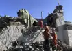 Rescue workers search for survivors in the aftermath of an earthquake in Changsuo Township of Dingri