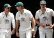 Travis Head, Mitchell Marsh and Pat Cummins