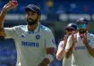 Jasprit Bumrah acknowledges a rousing applause from the crowd.