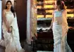 Janhvi Kapoor looks gorgeous in a white linen saree