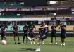 England players training at Niranjan Shah Stadium, Rajkot.