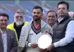 Virat Kohli was felicitated by DDCA officials.