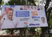 A poster put up outside the Congress headquarters in Delhi