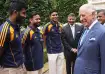 King Charles III with the Indian team