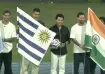 Lionel Messi with the Indian flag.