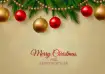Merry Christmas and Happy New Year 2026 wishes with festive decorations and lights