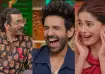 Kartik Aaryan and Ananya Panday from The Great Indian Kapil Show.