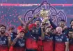RCB lifting the IPL title in 2025