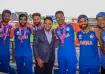 Members of India's T20 World Cup 2024 squad winners.