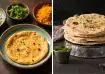 Flat lay of different rotis arranged 