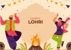 Lohri 2026 celebration with bonfire, rewri and festive wishes