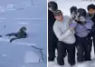 Snow leopard attacks tourist in China