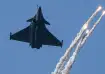 A Tejas fighter aircraft performing manoeuvres during an