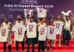Youth Congress workers protested at the AI Summit row last