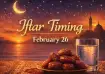 Iftar Time Today February 26