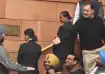 An exchange of sharp words broke out between Rahul Gandhi