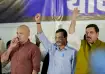 Arvind Kejriwal with Manish Sisodia and Sanjay Singh 