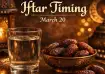 Iftar time today india march 20