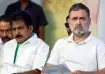 Congress leader KC Venugopal (left) with Rahul Gandhi