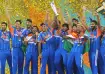 Indian team with the World Cup