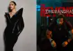 Deepika Padukone and poster of Ranveer Singh from Dhurandhar 2