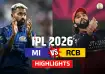 RCB beat MI by 18 runs.