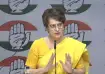 Congress MP Priyanka Gandhi Vadra at a press briefing.