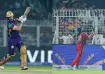 Finn Allen (left) Digvesh Rathi completing the controversial catch (right)