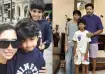 Aarti Ravi and Jayam Ravi with their children.