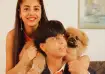 Shah Rukh Khan and Gauri Khan with their pet dog Chewbacca