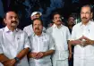 From left to right: Congress leaders VD Satheesan, Ramesh