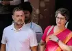 Congress MPs Rahul Gandhi and Priyanka Gandhi Vadra inside
